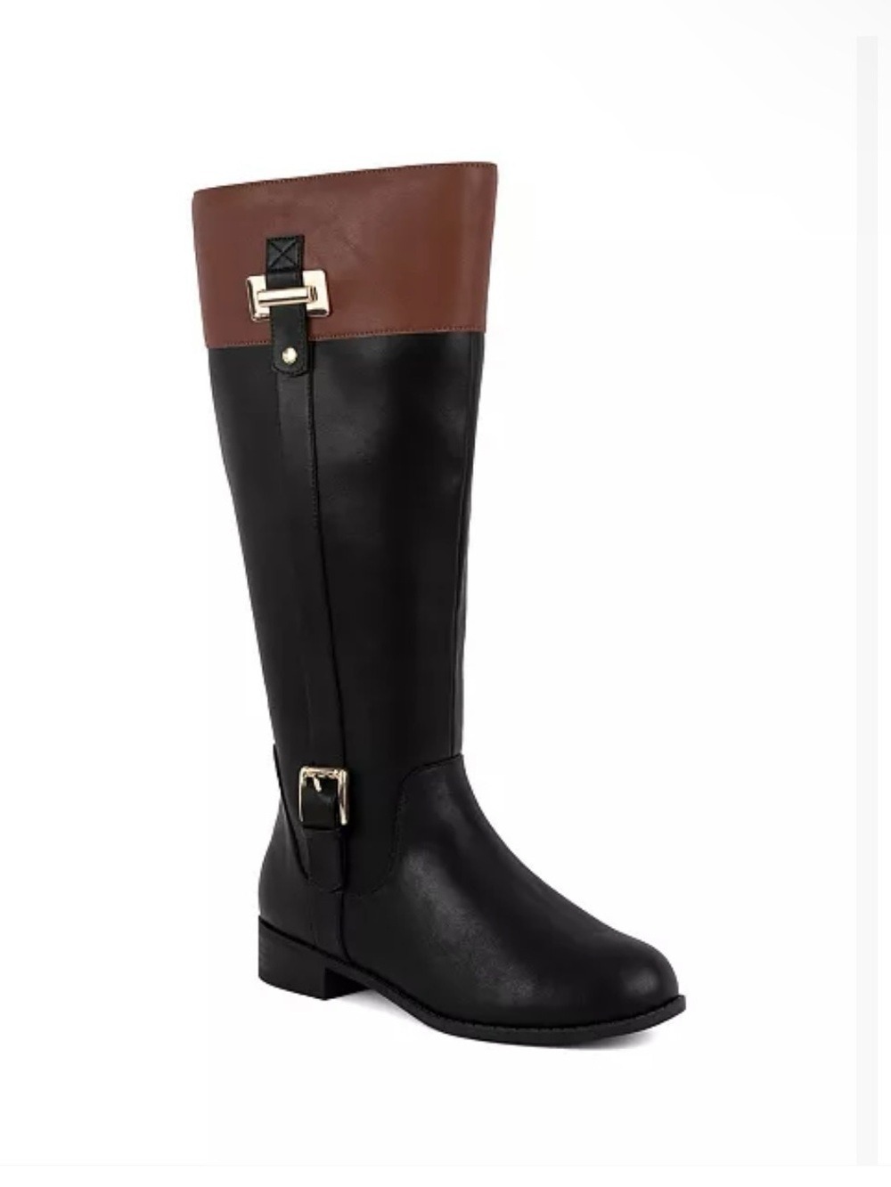 Jones New York Women’s Leodenn Knee High Riding Boots Black / Brown Sz 7 - NWT